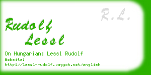rudolf lessl business card